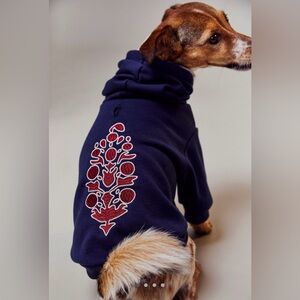 Free People Movement Final Call Logo Hoodie Sweatshirt Navy Dog Cotton NWT 🔖